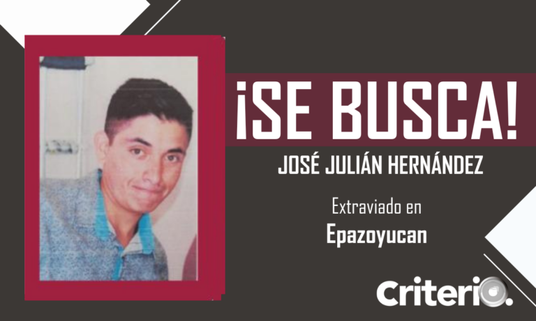 Se busca a José Julián Hernández; se extravió en Epazoyucan
