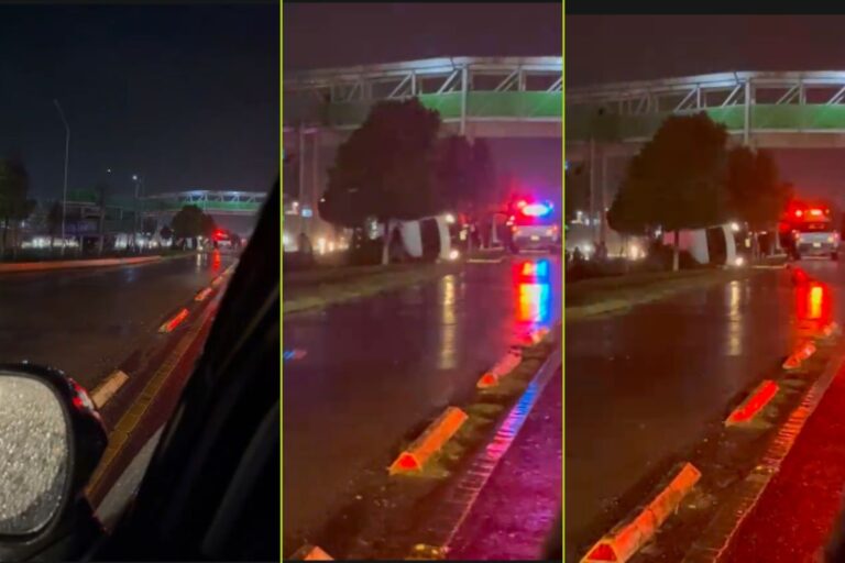 Accidente vial en la carretera México-Pachuca deja una persona lesionada