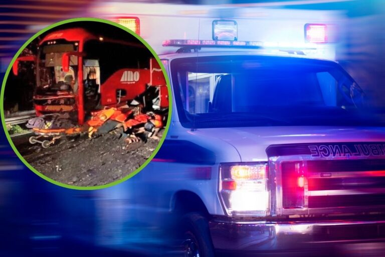 Camioneta choca contra autobús en la México-Tampico; hay un herido grave