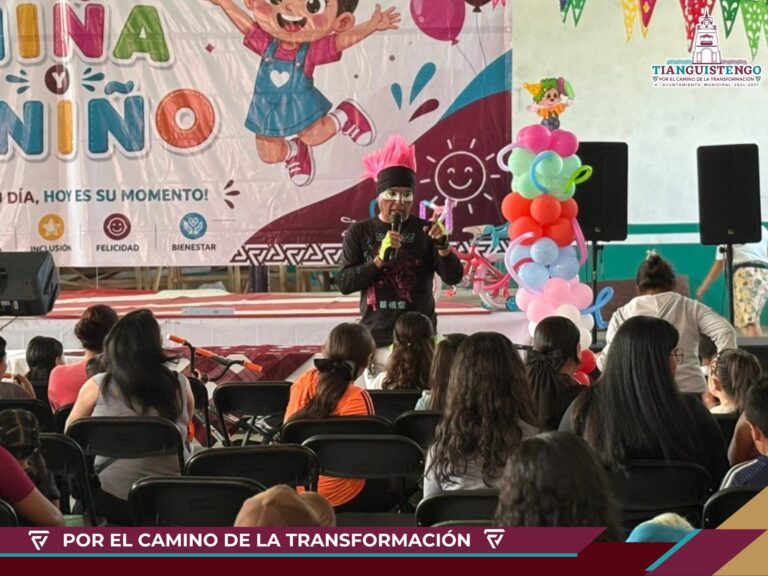 Celebran a la niñez con circo, regalos y rifas en Tianguistengo
